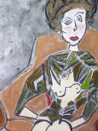 Portrait d'une femme assise sur un femme.